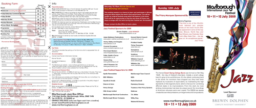 marlborough jazz festival leaflet